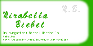 mirabella biebel business card